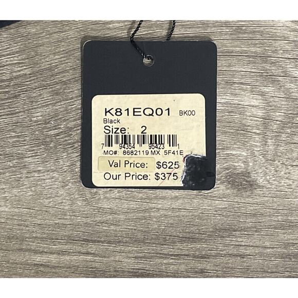 New St John LEXI Black Leggings Women 2 Leather Piping Pants Ankle Stretch Knit - Picture 4 of 8